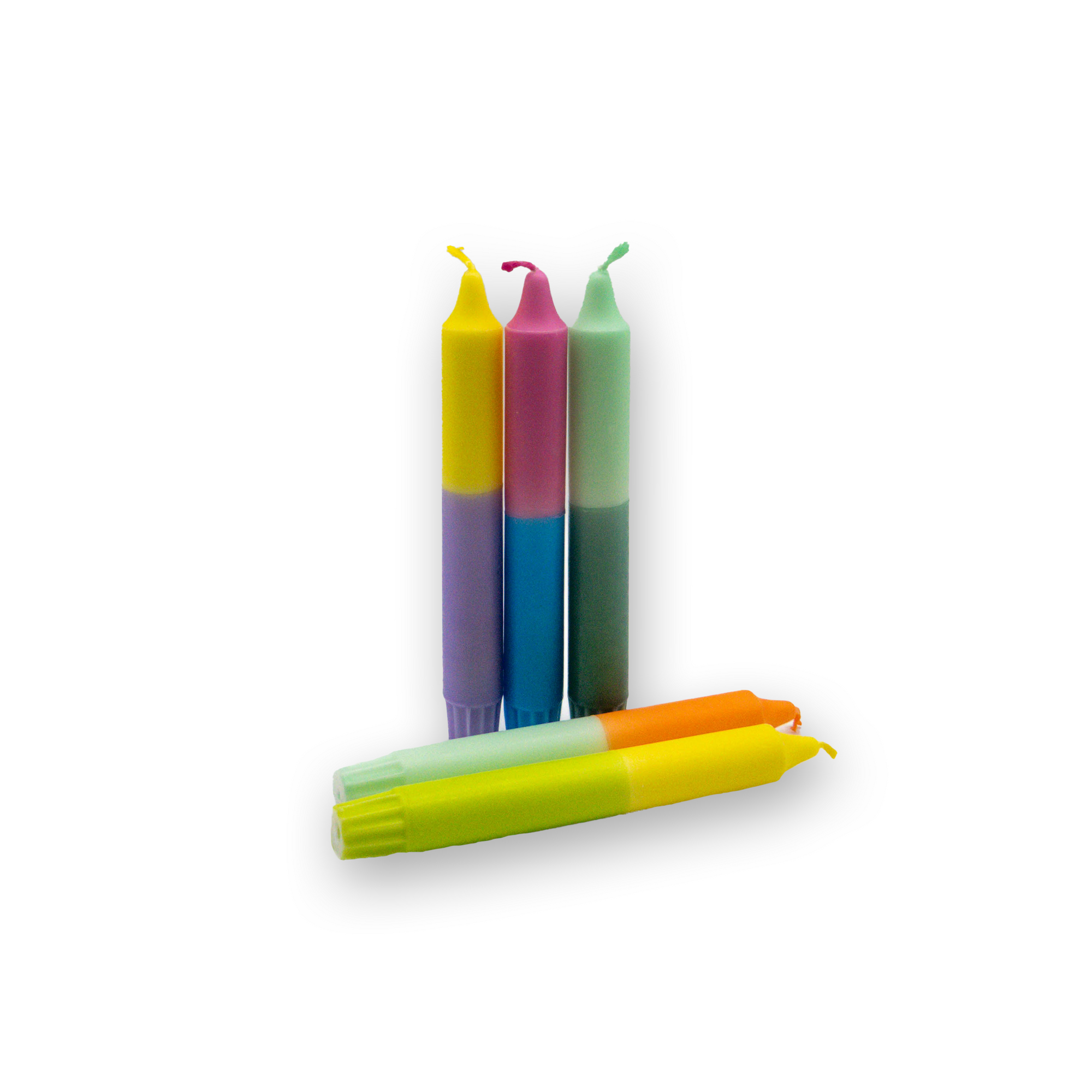 Kaarsenhouder van Gerecycled Glas – Set met Kaarsen